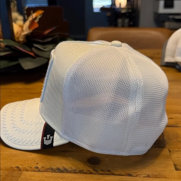Goorin Bros.White Trucker Hat with Obvio Patch - Picture 2 of 7